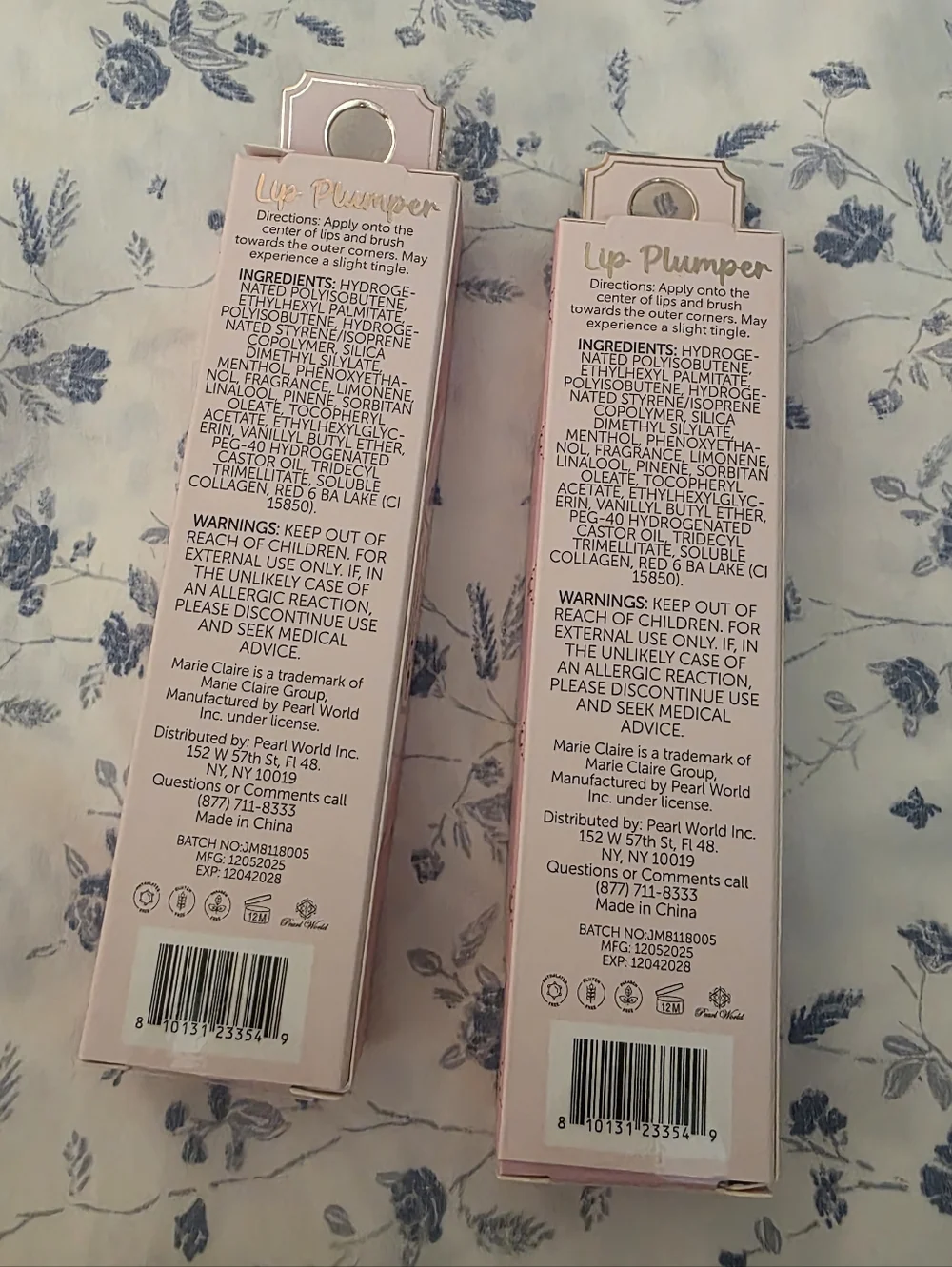 Soft Pink Lip Plumper Gloss Marie Claire Paris - 2 Included